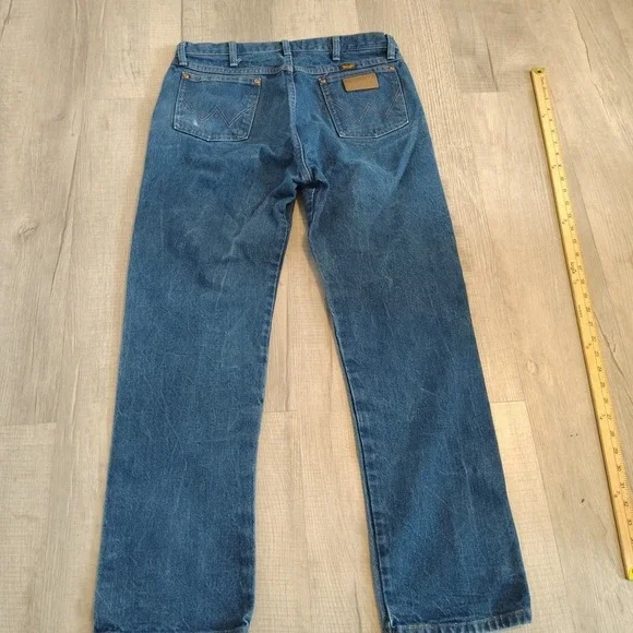 vtg Wrangler 13MWZ y2k 36x32 Western Cowboy mexico made us denim‎ Copper Rivit - Picture 3 of 8